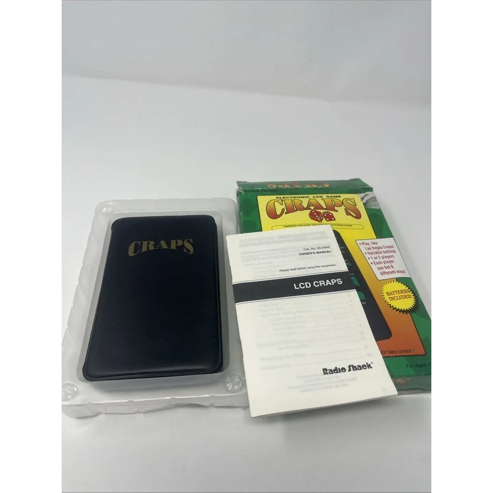 Vtg RADIO‎ SHACK Handheld Electronic Craps Game Tested In Box,Instruction 1996